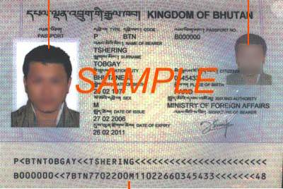 bhutan visa application sample